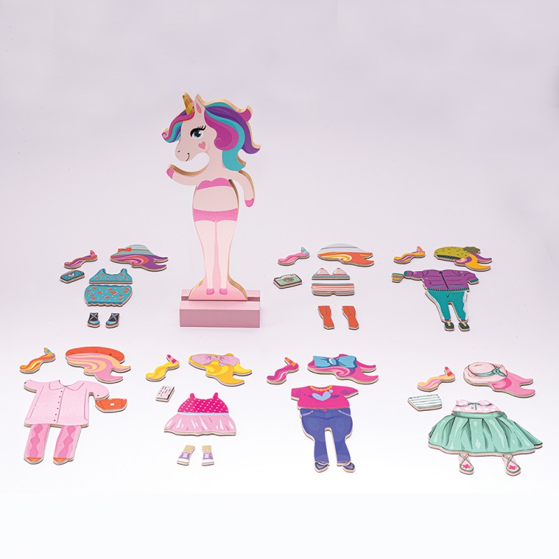 AS Magnet Box Fantasy Dreams Dress-Up 46 Εκπαιδευτικοί Ξύλινοι Μαγνήτες Για 3+ Χρονών
