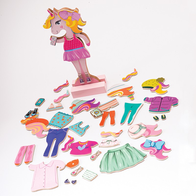 AS Magnet Box Fantasy Dreams Dress-Up 46 Εκπαιδευτικοί Ξύλινοι Μαγνήτες Για 3+ Χρονών