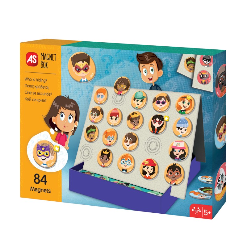 AS Magnet Box Ποιος Κρύβεται? 84 Εκπαιδευτικοί Χάρτινοι Μαγνήτες Για 5+ Χρονών