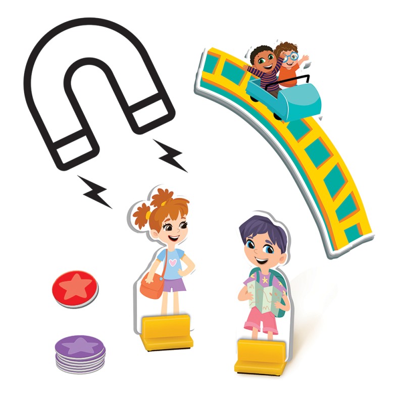 HappiHobbi Μαγνητικό Επιτραπέζιο Λούνα Παρκ Φιδάκι - Γκρινιάρης Με 37 Χάρτινους Εκπαιδευτικούς Μαγνή