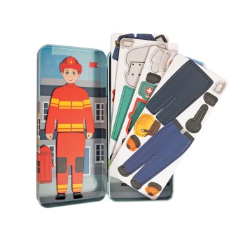 HappiHobbi Magnet Tins City Heroes - Fashion Girl - Mermaid Princess Εκπαιδευτικοί Χάρτινοι Μαγνήτες