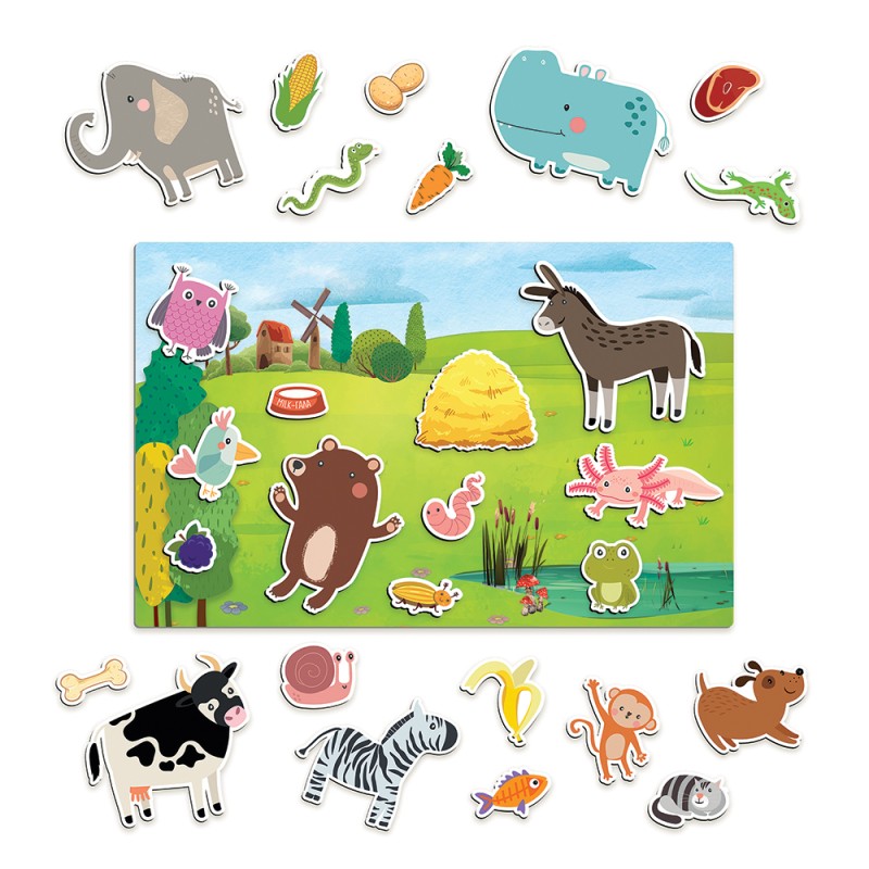 HappiHobbi Ζωάκια 45 Εκπαιδευτικοί Χάρτινοι Μαγνήτες Για 3+ Χρονών