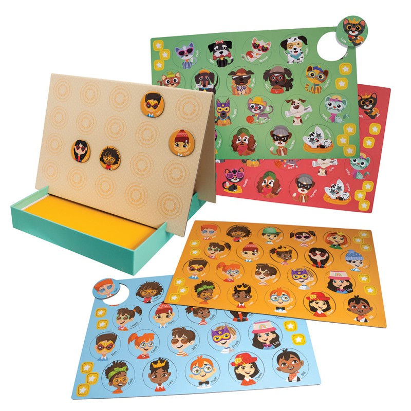 HappiHobbi Ποιος Κρύβεται? 60 Εκπαιδευτικοί Χάρτινοι Μαγνήτες Για 5+ Χρονών