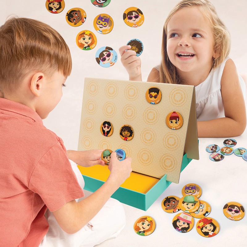 HappiHobbi Ποιος Κρύβεται? 60 Εκπαιδευτικοί Χάρτινοι Μαγνήτες Για 5+ Χρονών