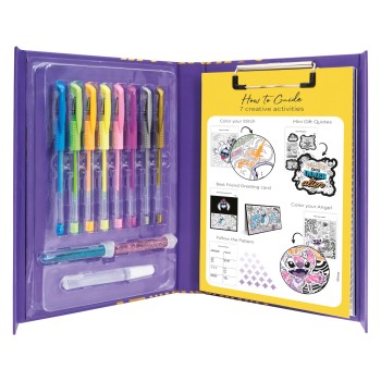 HappiHobbi Art Journal Fluo Στυλό Disney Stitch Για 9+ Χρονών