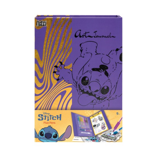 HappiHobbi Art Journal Fluo Στυλό Disney Stitch Για 9+ Χρονών HappiHobbi Art Journal Fluo Στυλό Disney Stitch Για 9+ Χρονών