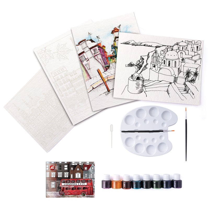 AS Art Νερομπογιές Πόλεις Για 8+ Χρονών