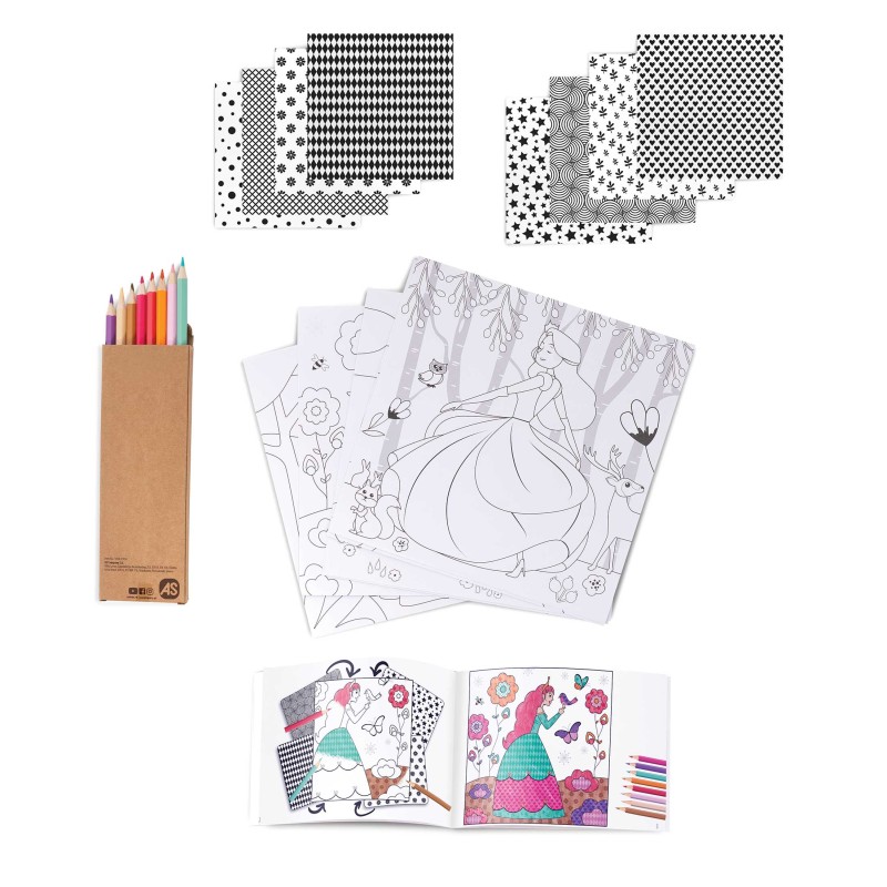 HappiHobbi Art Ξυλομπογιές Πριγκίπισσες Για 4+ Χρονών