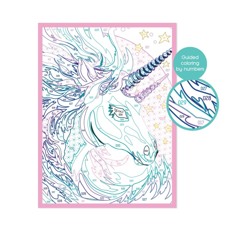 HappiHobbi Paint & Frame Paint by Numbers Fairytale Unicorn Για Ηλικίες 8+ Χρονών