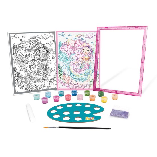 HappiHobbi Paint & Frame Paint by Numbers Mythical Mermaid Για Ηλικίες 8+ Χρονών HappiHobbi Paint & Frame Paint by Numbers Mythical Mermaid Για Ηλικίες 8+ Χρονών