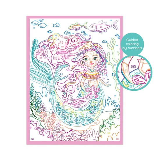 HappiHobbi Paint & Frame Paint by Numbers Mythical Mermaid Για Ηλικίες 8+ Χρονών HappiHobbi Paint & Frame Paint by Numbers Mythical Mermaid Για Ηλικίες 8+ Χρονών
