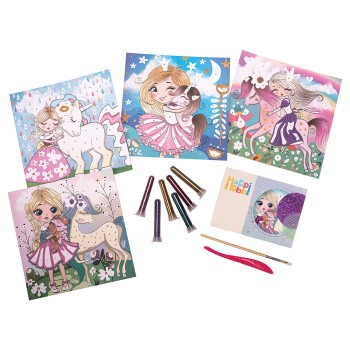 HappiHobbi Art Σετ Χειροτεχνίας με Glitter Για 5+ Χρονών