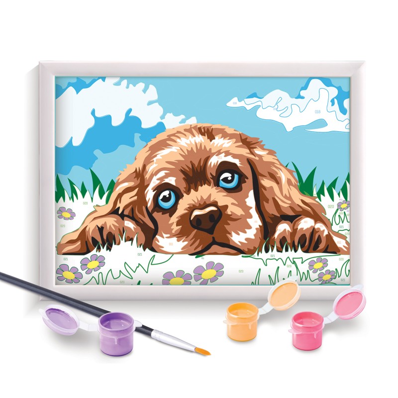 Paint & Frame Ζωγραφίζω Με Αριθμούς Loving Puppy Για Ηλικίες 9+ Χρονών