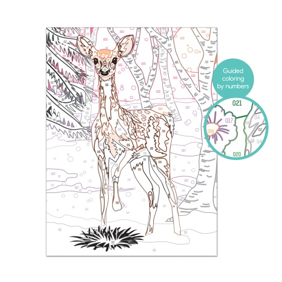Paint & Frame Ζωγραφίζω Με Αριθμούς Snow Deer Για Ηλικίες 9+ Χρονών Paint & Frame Ζωγραφίζω Με Αριθμούς Snow Deer Για Ηλικίες 9+ Χρονών