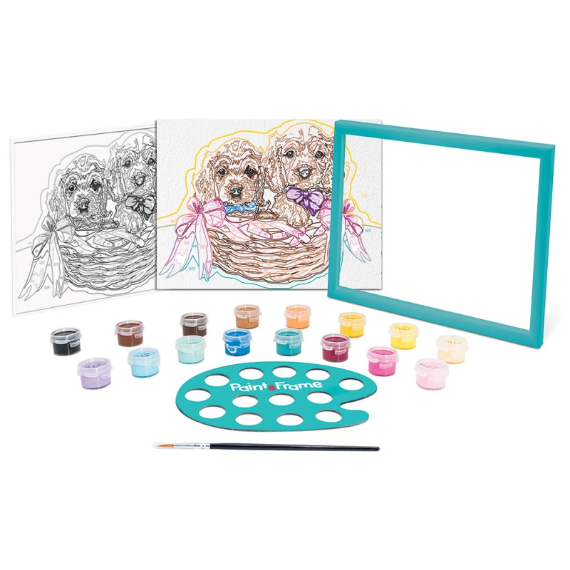 Paint & Frame Ζωγραφίζω Με Αριθμούς Αdorable Puppies Για Ηλικίες 9+ Χρονών