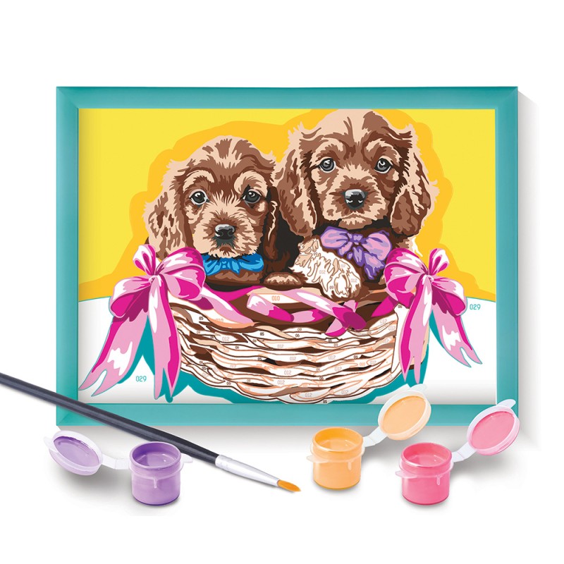 Paint & Frame Ζωγραφίζω Με Αριθμούς Αdorable Puppies Για Ηλικίες 9+ Χρονών