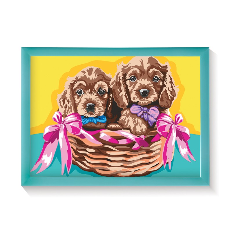 Paint & Frame Ζωγραφίζω Με Αριθμούς Αdorable Puppies Για Ηλικίες 9+ Χρονών