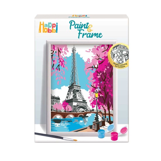 HappiHobbi Paint & Frame Paint by Numbers Spring Paris Για Ηλικίες 12+ Χρονών HappiHobbi Paint & Frame Paint by Numbers Spring Paris Για Ηλικίες 12+ Χρονών