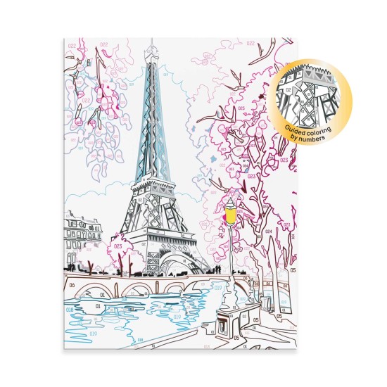 HappiHobbi Paint & Frame Paint by Numbers Spring Paris Για Ηλικίες 12+ Χρονών HappiHobbi Paint & Frame Paint by Numbers Spring Paris Για Ηλικίες 12+ Χρονών