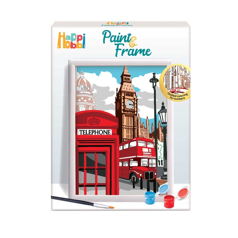 HappiHobbi Paint & Frame Paint by Numbers Majestic London Για Ηλικίες 12+ Χρονών
