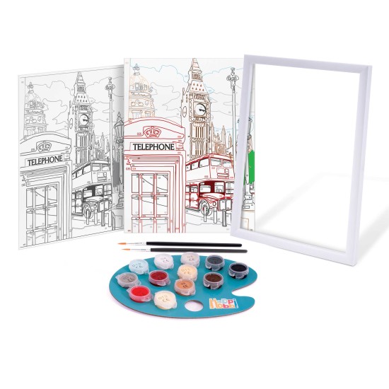 HappiHobbi Paint & Frame Paint by Numbers Majestic London Για Ηλικίες 12+ Χρονών HappiHobbi Paint & Frame Paint by Numbers Majestic London Για Ηλικίες 12+ Χρονών