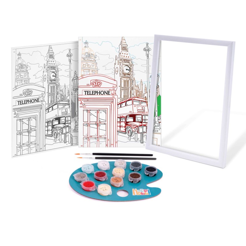 HappiHobbi Paint & Frame Paint by Numbers Majestic London Για Ηλικίες 12+ Χρονών