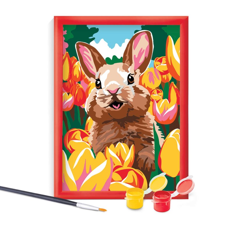 HappiHobbi Paint & Frame Paint by Numbers Cheerful Bunny Για Ηλικίες 8+ Χρονών