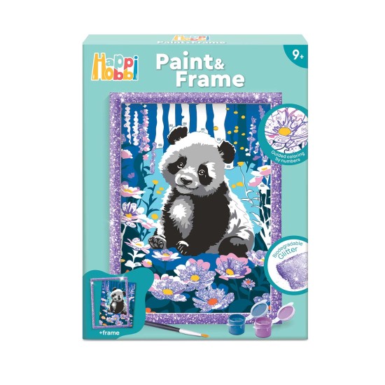 HappiHobbi Paint & Frame Paint by Numbers Dreamy Panda Για Ηλικίες 9+ Χρονών HappiHobbi Paint & Frame Paint by Numbers Dreamy Panda Για Ηλικίες 9+ Χρονών