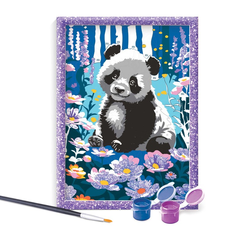 HappiHobbi Paint & Frame Paint by Numbers Dreamy Panda Για Ηλικίες 9+ Χρονών