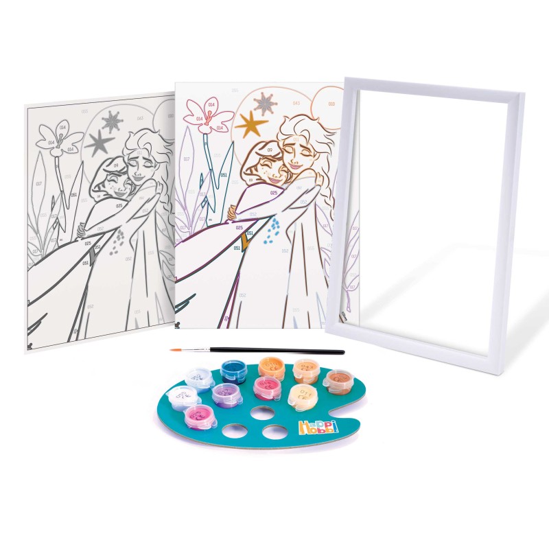 HappiHobbi Paint & Frame Paint by Numbers Disney Frozen Για Ηλικίες 6+ Χρονών