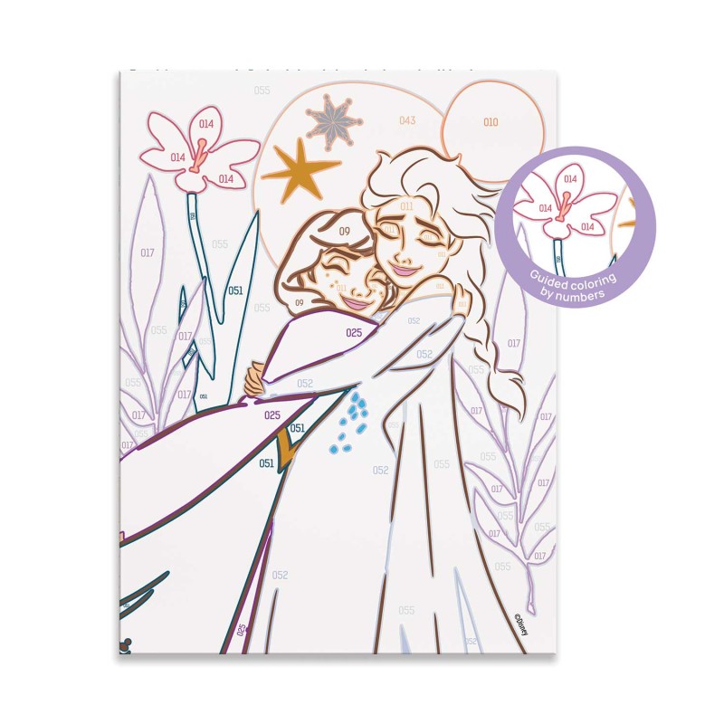 HappiHobbi Paint & Frame Paint by Numbers Disney Frozen Για Ηλικίες 6+ Χρονών