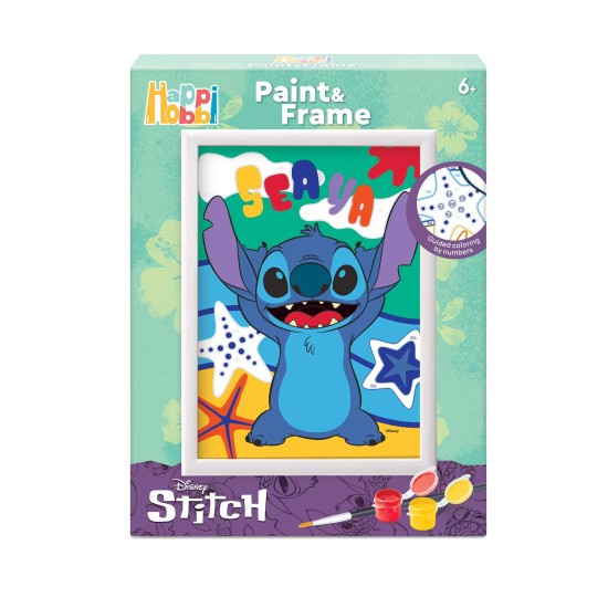HappiHobbi Paint & Frame Paint by Numbers Disney Stitch Για Ηλικίες 6+ Χρονών HappiHobbi Paint & Frame Paint by Numbers Disney Stitch Για Ηλικίες 6+ Χρονών