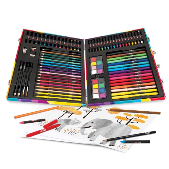 AS Κασετίνα Ζωγραφικής Ξύλινη Deluxe Rainbow Με 100 Αξεσουάρ Για 3+ Χρονών AS Κασετίνα Ζωγραφικής Ξύλινη Deluxe Rainbow Με 100 Αξεσουάρ Για 3+ Χρονών