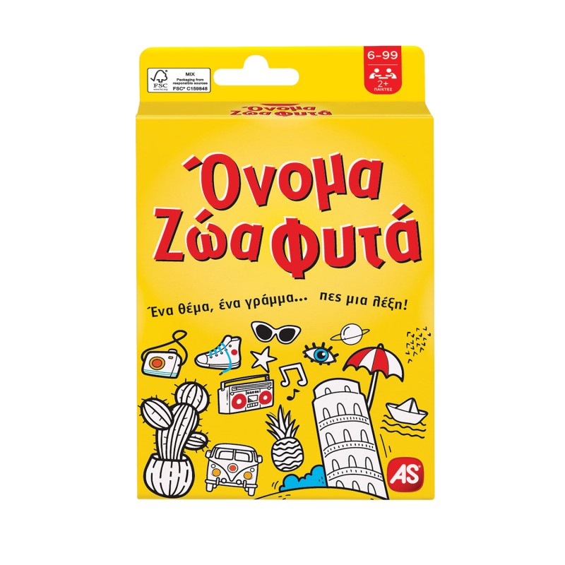 AS Games Παιχνίδι Με Κάρτες Όνομα Ζώα Φυτά Για Ηλικίες 6+ Χρονών Και 2+ Παίκτες