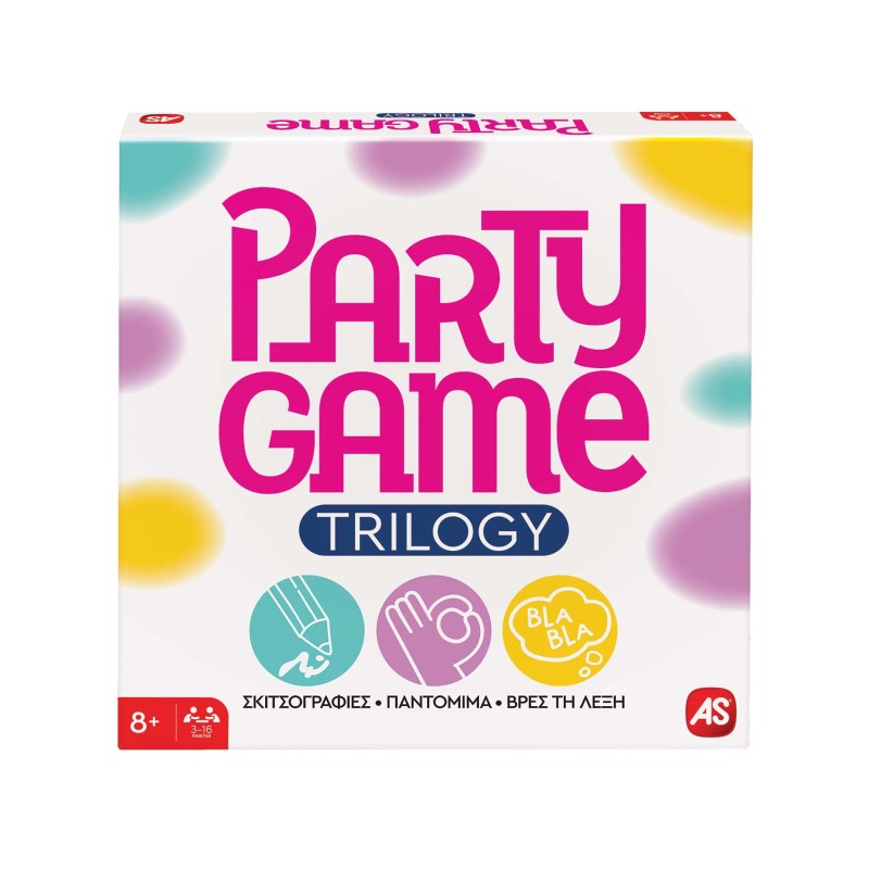 AS Games Επιτραπέζιο Παιχνίδι Party Game Trilogy Για Ηλικίες 8+ Χρονών Και 3-16 Παίκτες