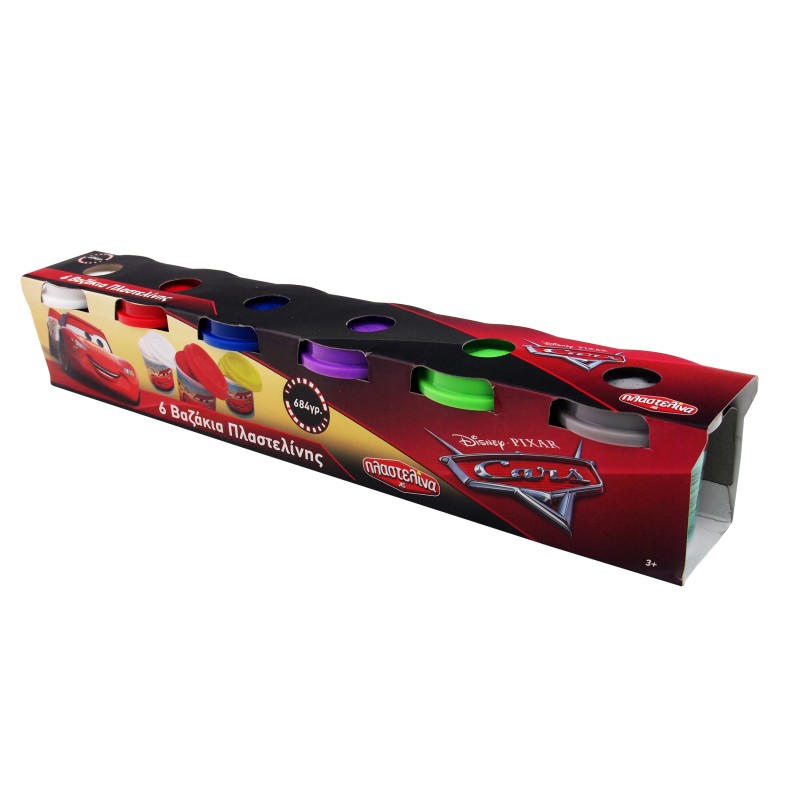 AS 6 Βαζάκια Πλαστελίνης 4oz Cars Για 3+ Ετών