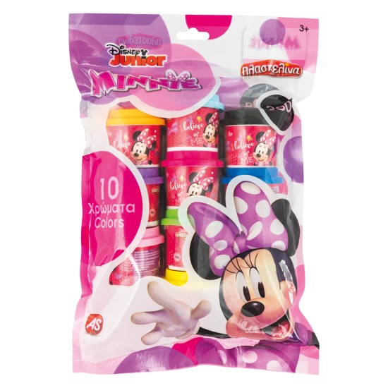 AS Πλαστελίνη Disney Minnie Σακουλάκι Με 10 Βαζάκια Και Καπάκια Καλουπάκια 280gr AS Πλαστελίνη Disney Minnie Σακουλάκι Με 10 Βαζάκια Και Καπάκια Καλουπάκια 280gr