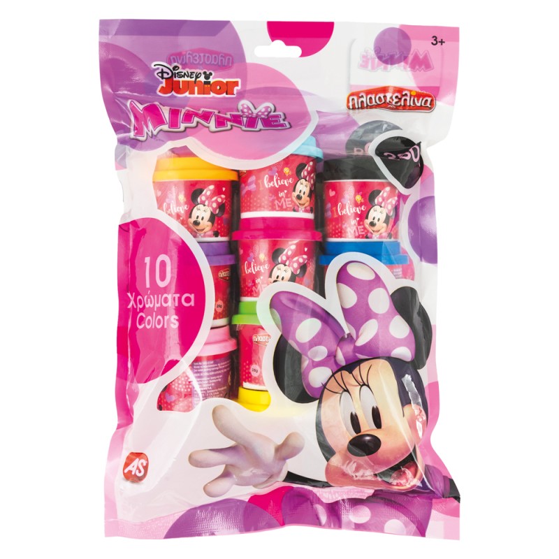 AS Πλαστελίνη Disney Minnie Σακουλάκι Με 10 Βαζάκια Και Καπάκια Καλουπάκια 280gr