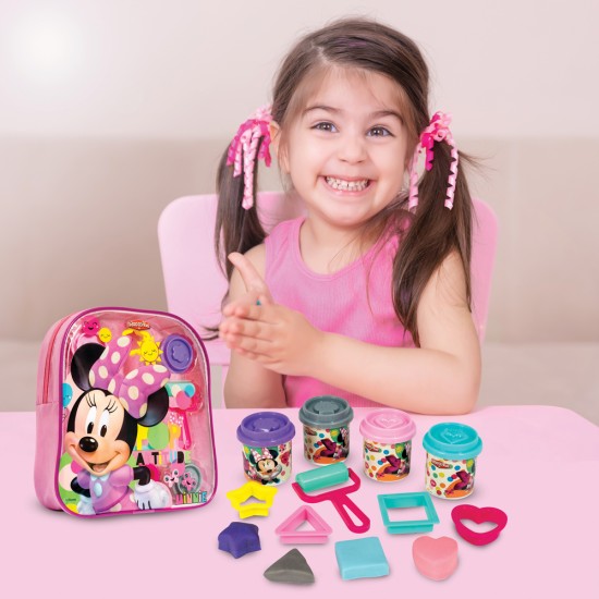 AS Πλαστελίνη Disney Minnie Τσάντα Πλάτης Με 4 Βαζάκια - Καπάκια Καλουπάκια Και 5 Εργαλεία 200gr AS Πλαστελίνη Disney Minnie Τσάντα Πλάτης Με 4 Βαζάκια - Καπάκια Καλουπάκια Και 5 Εργαλεία 200gr