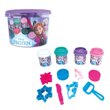 AS Πλαστελίνη Disney Frozen Κουβαδάκι Με 4 Βαζάκια Και 8 Εργαλεία 200g 3+ Χρονών