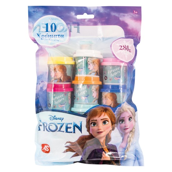 AS Πλαστελίνη Disney Frozen Σακουλάκι Με 10 Βαζάκια Και Καπάκια Καλουπάκια 280gr Για 3+ Χρονών AS Πλαστελίνη Disney Frozen Σακουλάκι Με 10 Βαζάκια Και Καπάκια Καλουπάκια 280gr Για 3+ Χρονών