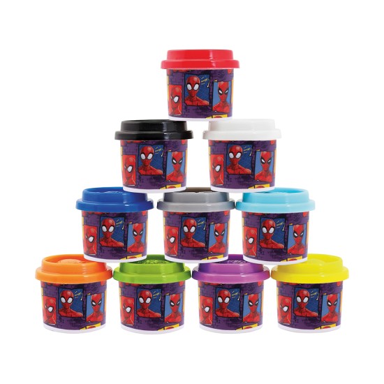 AS Πλαστελίνη Marvel Spiderman Σακουλάκι Με 10 Βαζάκια Και Καπάκια Καλουπάκια 280gr Για 3+ Χρονών AS Πλαστελίνη Marvel Spiderman Σακουλάκι Με 10 Βαζάκια Και Καπάκια Καλουπάκια 280gr Για 3+ Χρονών