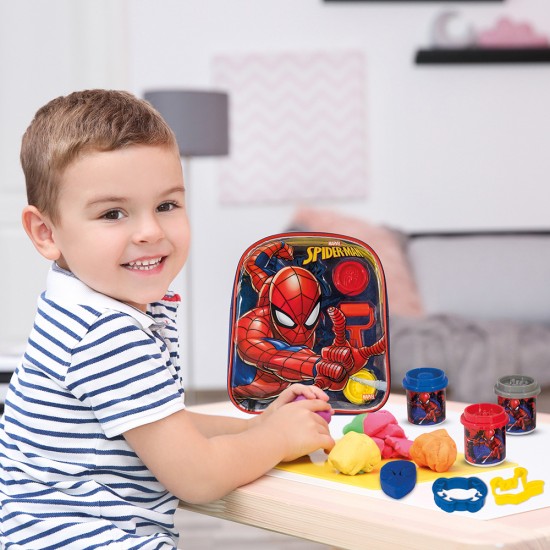 AS Πλαστελίνη Marvel Spiderman Τσάντα Πλάτης Με 4 Βαζάκια - Καπάκια Καλουπάκια Και 5 Εργαλεία 200gr AS Πλαστελίνη Marvel Spiderman Τσάντα Πλάτης Με 4 Βαζάκια - Καπάκια Καλουπάκια Και 5 Εργαλεία 200gr