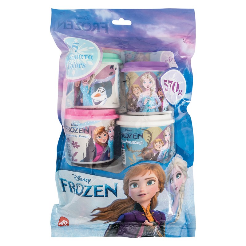 AS Πλαστελίνη Disney Frozen Σακουλάκι Με 5 Βαζάκια Και Καπάκια Καλουπάκια 570gr Για 3+ Χρονών