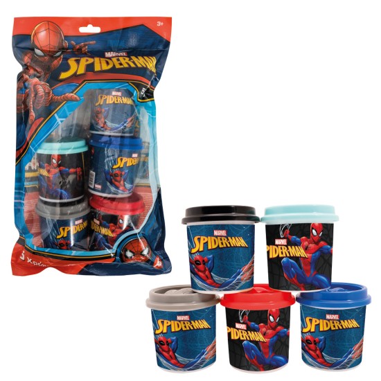 AS Πλαστελίνη Marvel Spiderman Σακουλάκι Με 5 Βαζάκια Και Καπάκια Καλουπάκια 570gr Για 3+ Χρονών AS Πλαστελίνη Marvel Spiderman Σακουλάκι Με 5 Βαζάκια Και Καπάκια Καλουπάκια 570gr Για 3+ Χρονών