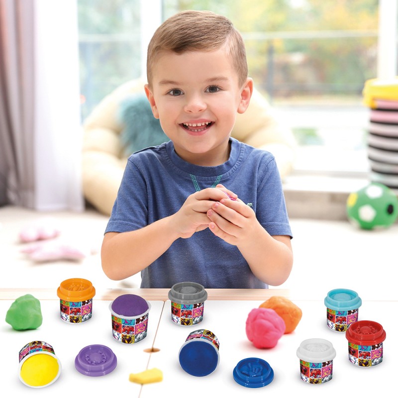 AS Πλαστελίνη Marvel Spiderman Κουτί Με 10 Βαζάκια Και Καπάκια Καλουπάκια 500gr Για 3+ Χρονών