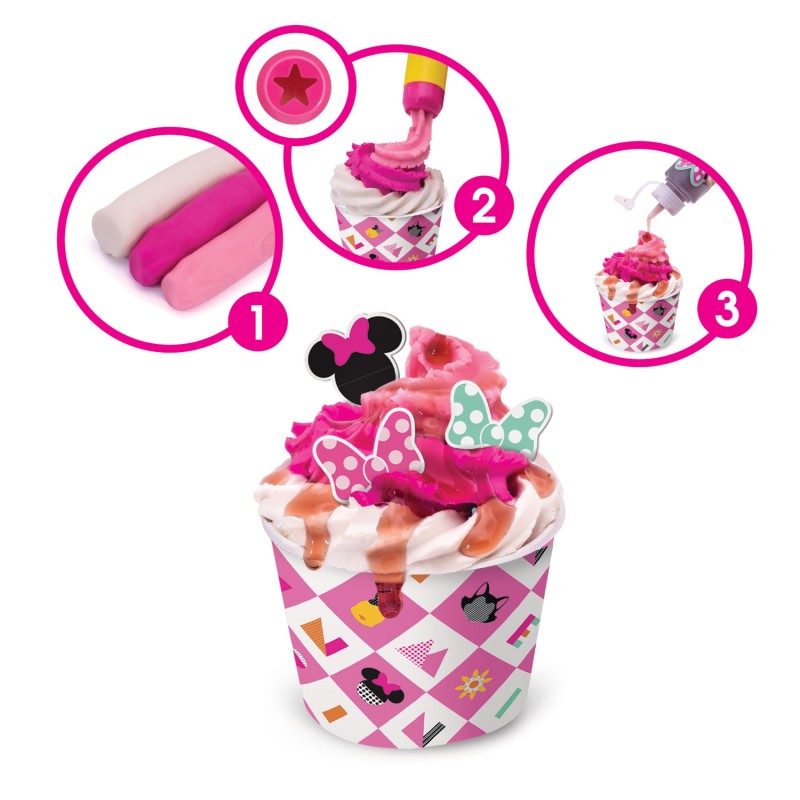 AS Πλαστελίνη Disney Minnie Φτιάχνω Παγωτό Με Σιρόπι Και Sprinkles Με 5 Βαζάκια 250γρ Για 3+ Χρονών