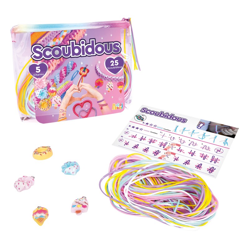 HappiHobbi Scoubidous Τσαντάκι Με 25 Scoubidous & Αξεσουάρ Για 6+