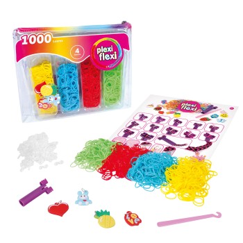Plexi Flexi Τσαντάκι Με 1000 Λαστιχάκια & 4 Αξεσουάρ Για 5+