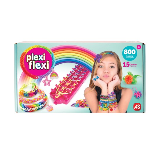 AS Plexi Flexi Αργαλειός Με 800 Λαστιχάκια & 15 Αξεσουάρ Για Ηλικίες 5+ Χρονών AS Plexi Flexi Αργαλειός Με 800 Λαστιχάκια & 15 Αξεσουάρ Για Ηλικίες 5+ Χρονών